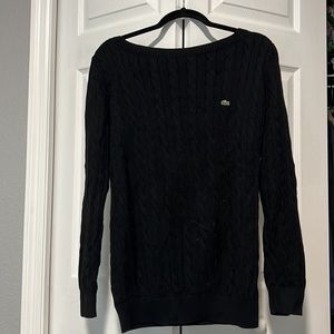 Lacoste braided long sleeve sweater - size 44